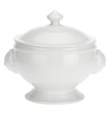Soup vase with lid Chimera lion - White, 3 ltr