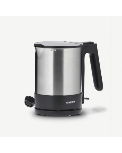 Severin WK 3409 electric kettle 1.7 L 2200 W Black, Stainless steel