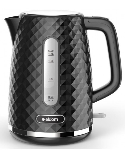 C280C ELDOM Kettle ELLI, capacity 1.7 l, power 2200 W, black, strix, black