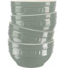 STAUB SERVING Set of 4 bowls 14 cm, eucalyptus