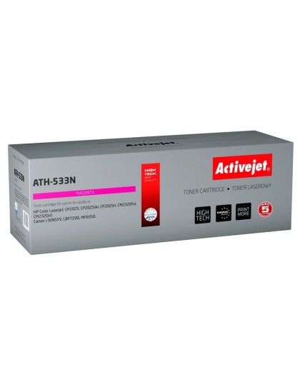 Activejet ATH-533N Toner (replacement for HP 304A CC533A, Canon CRG-718M Supreme 3200 pages magenta)