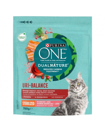PURINA Dual Nature Uri-Balance Sterilized - dry cat food - 750 g