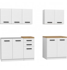 Topeshop KUCHNIA SET 200 BIEL kitchen/dining room furniture set