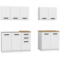 Topeshop KUCHNIA SET 200 BIEL köögi/söögitoa mööblikomplekt