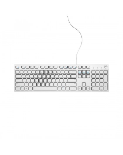 DELL KB216 keyboard USB QWERTY US International White