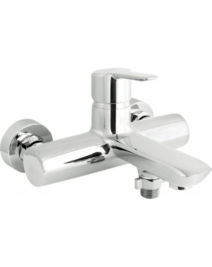 Wall-mounted bathtub mixer with 1 handle