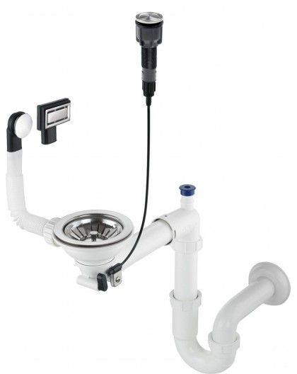 Siphon for 1-bowl granite sink - Space-Saver