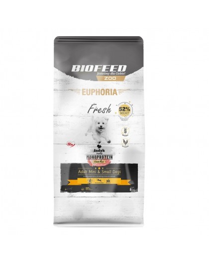 BIOFEED Euphoria Fresh Adult Mini & Small Monoprotein Turkey - dry dog food - 8kg