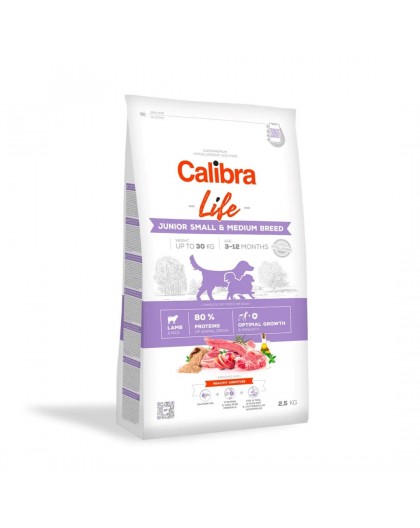 CALIBRA Dog Life Junior Small&Medium Breed Lamb - dry dog food - 2,5kg