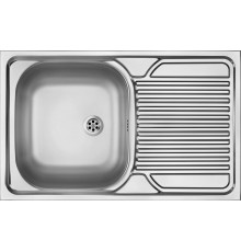 1-bowl steel sink with drainer - overlay