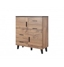 Cama sideboard LOTTA 110 2D4S wotan oak/mat black