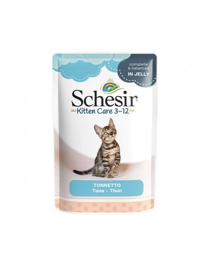 SCHESIR Tuna in jelly - wet food for kittens - 85g