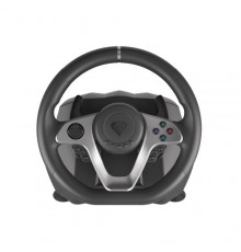 GENESIS Seaborg 400 Black, Silver USB Steering wheel + Pedals Nintendo Switch, PC, PlayStation 4, Playstation 3, Xbox 360, Xbox 