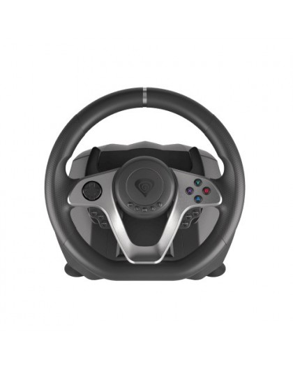 GENESIS Seaborg 400 Black, Silver USB Steering wheel + Pedals Nintendo Switch, PC, PlayStation 4, Playstation 3, Xbox 360, Xbox 