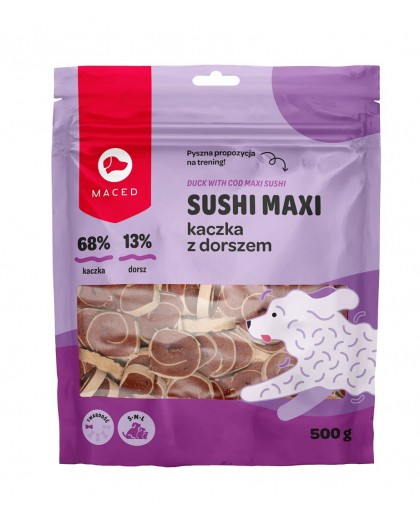 MACED Duck with cod Maxi sushi - dog treat - 500g