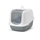 SAVIC Nestor Jumbo White-Grey – covered cat litter box – 66.5x48.5x46.5 cm – 1 pc.