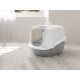 SAVIC Nestor Jumbo White-Grey – covered cat litter box – 66.5x48.5x46.5 cm – 1 pc.
