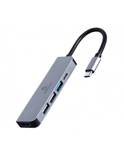 Gembird A-CM-COMBO5-03 USB Type-C 5-in-1 multi-port adapter (Hub + HDMI + PD)
