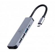 Gembird A-CM-COMBO5-03 USB Type-C 5-in-1 multi-port adapter (Hub + HDMI + PD)