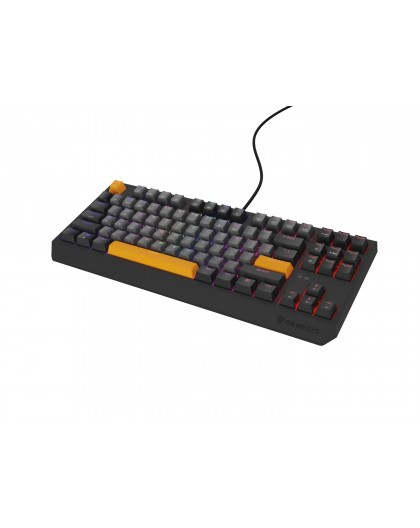 GENESIS Thor 230 TKL keyboard Gaming USB QWERTY Black, Grey, Orange