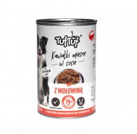 TUF TUF Chunks in gravy with beef - wet dog food - 415g