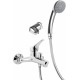Wall-mounted bathtub mixer with shower set