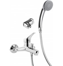 Wall-mounted bathtub mixer with shower set