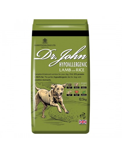 DR JOHN Hypoallergenic lamb with rice - dry dog food - 12,5kg