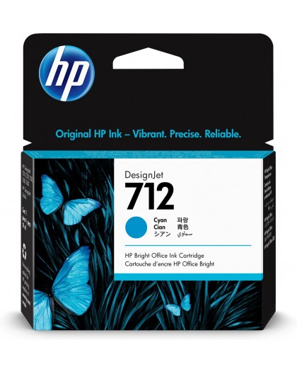 HP 712 - cyan - original - DesignJet -