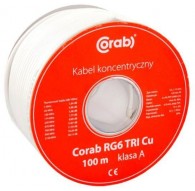 COAXIAL CABLE RG6 TRI Cu CORAB ( 100m spool ) class A
