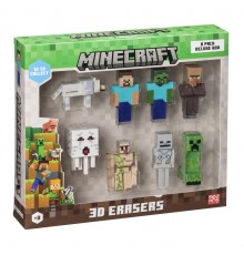 MINECRAFT 3D ERASERS - 8 PACK DELUXE BOX VER.A
