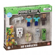 MINECRAFT 3D ERASERS - 8 PACK DELUXE BOX VER.A
