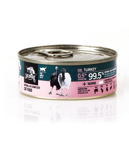 3COTY Turkey with spirulina - wet cat food - 80g