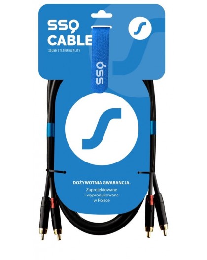SSQ RCARCA3 - Cable 2x RCA - 2x RCA - 3 m, Black