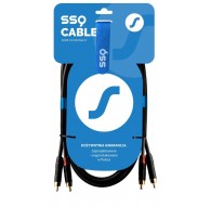 SSQ RCARCA3 - Cable 2x RCA - 2x RCA - 3 m, Black