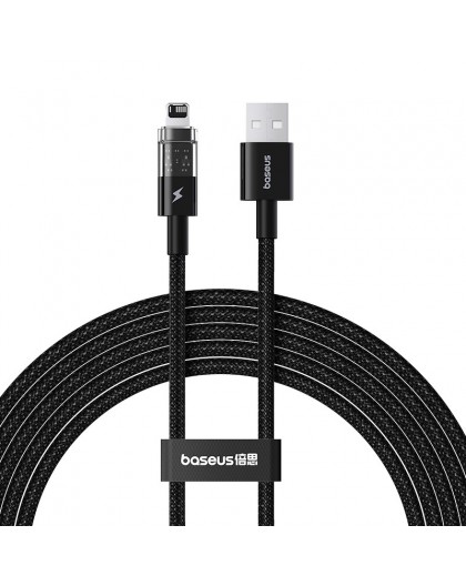 Baseus Gem USB to IP 2.4A fast charging cable 2 m Black