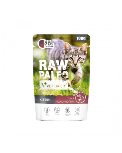 VETEXPERT Raw Paleo Kitten Tuna - wet cat food - 100g