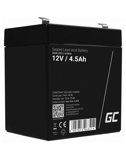 Green Cell AGM44 UPS battery Sealed Lead Acid (VRLA) 12 V 4.5 Ah