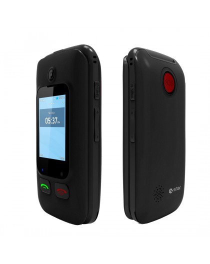 eSTAR Digni Flip 6.1 cm (2.4") 102 g Black, Red Senior phone
