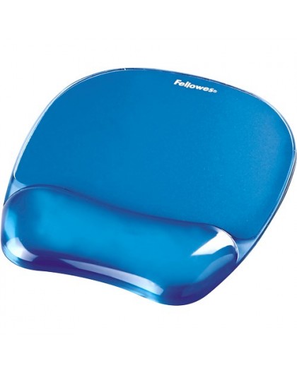 Fellowes CRYSTAL Mouse & Wrist Pad Gel cyan