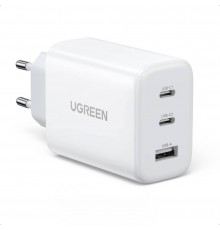Ugreen CD275 Wall Charger with Cable 2× USB Type-C / USB 65W White