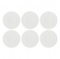 Set of 6 Bosco Salad Plates - White, 21.5 cm