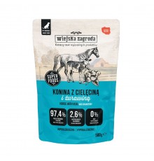 WIEJSKA ZAGRODA Horse meat with veal - wet dog food - 500g
