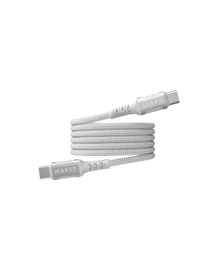 Havit CB6297 - Magnetic cable USB type C to USB type C, 1m (white)