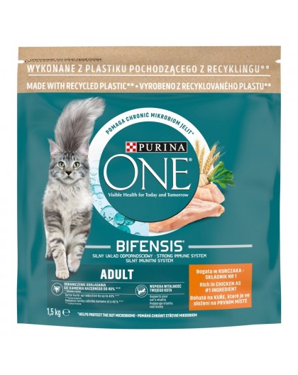 PURINA One Bifensis Adult Chicken - dry cat food - 1,5 kg