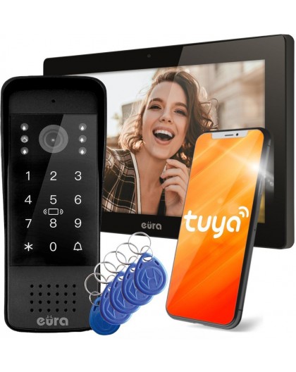 VIDEO INTERCOM EURA VDP-86A3 - monitor 10" black TUYA