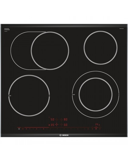 Bosch Serie 8 PKN675DP1D hob Black, Stainless steel Built-in Ceramic 4 zone(s)