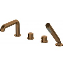 4-hole bathtub faucet with shower set