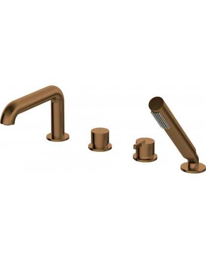 4-hole bathtub faucet with shower set