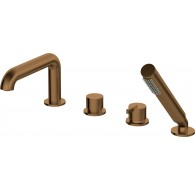 4-hole bathtub faucet with shower set